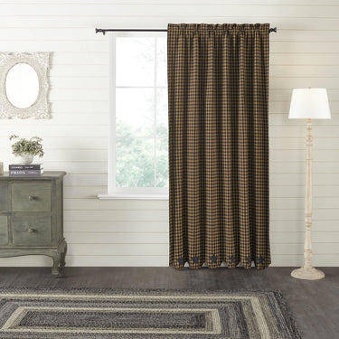 Black Star Blackout Panel Scalloped 84x50 VHC Brands - The Fox Decor